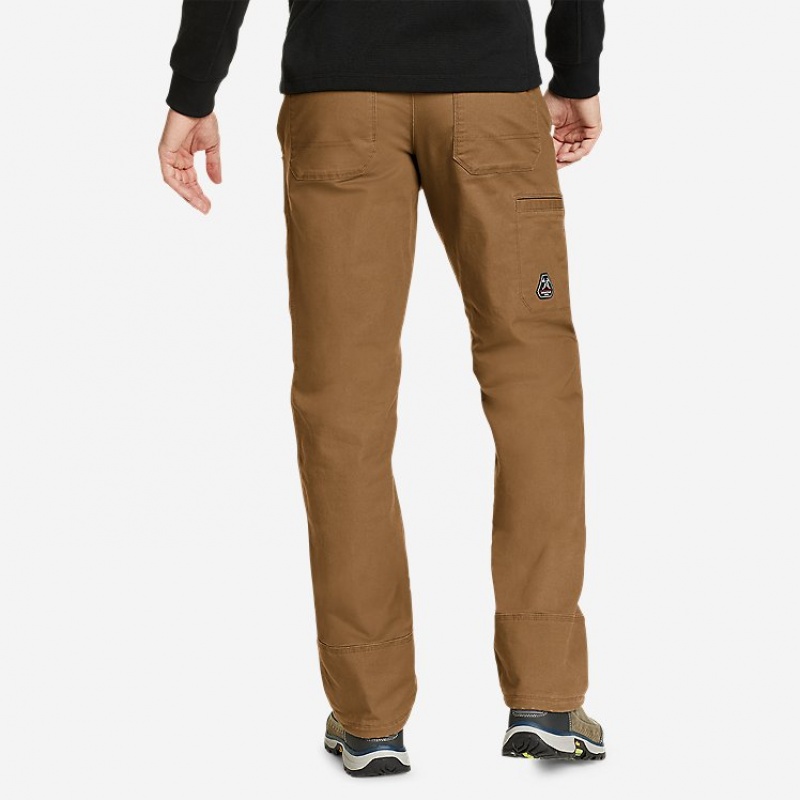 Eddie Bauer Snowcat Fleece-Gefütterte Canvas Hose Herren Gelb | PFTR-37150