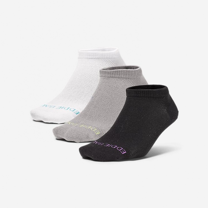 Eddie Bauer Solid Mesh - 3 Pack Socken Damen Schwarz | BAPI-39210