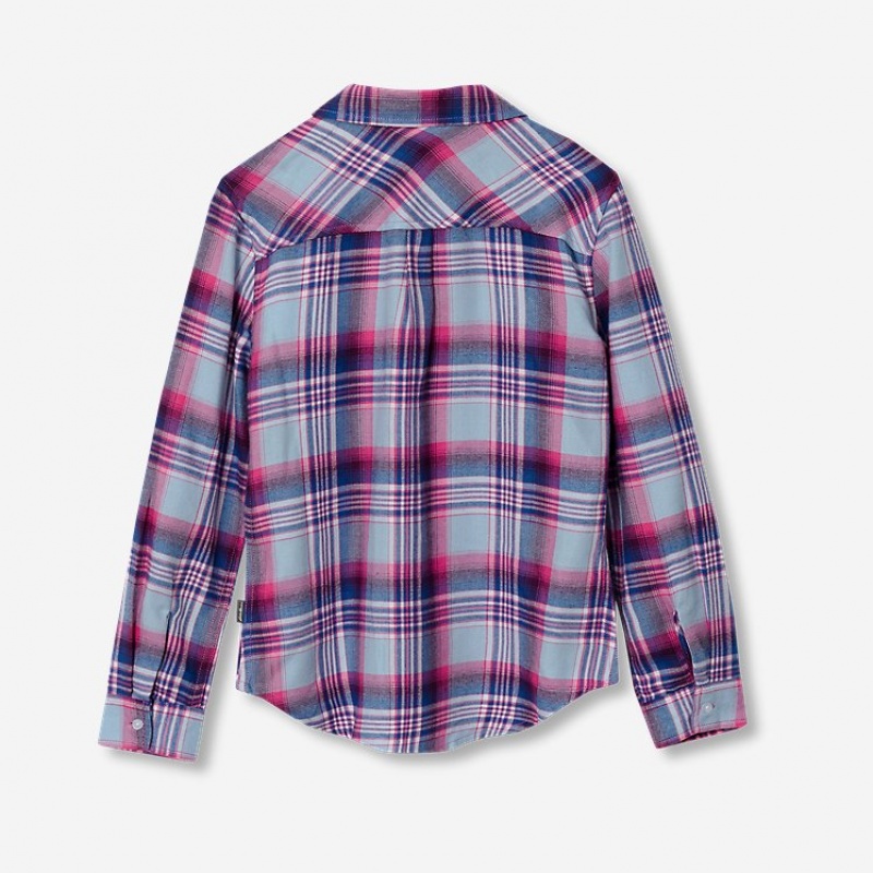 Eddie Bauer Stines Favorite Flanell Tops Mädchen Blau | XBPJ-09157