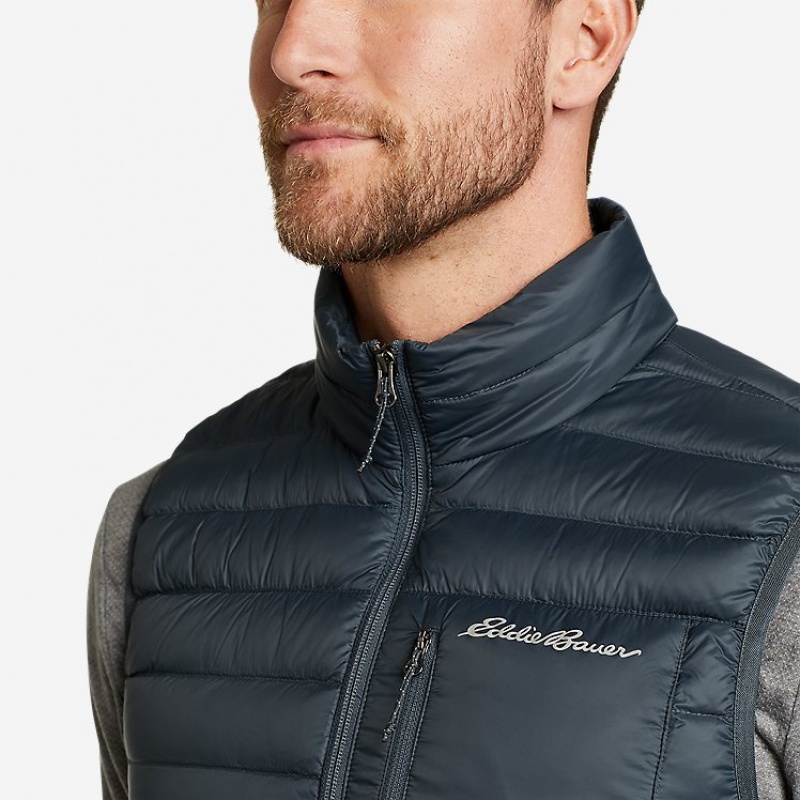 Eddie Bauer StratusTherm Down Weste Herren Schwarz | XTQO-24859