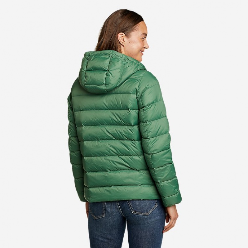 Eddie Bauer StratusTherm Mit Kapuze Down Jacken Damen Grün | UCKM-08471