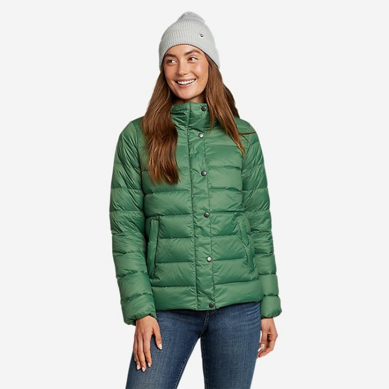 Eddie Bauer StratusTherm Mit Kapuze Down Jacken Damen Grün | UCKM-08471