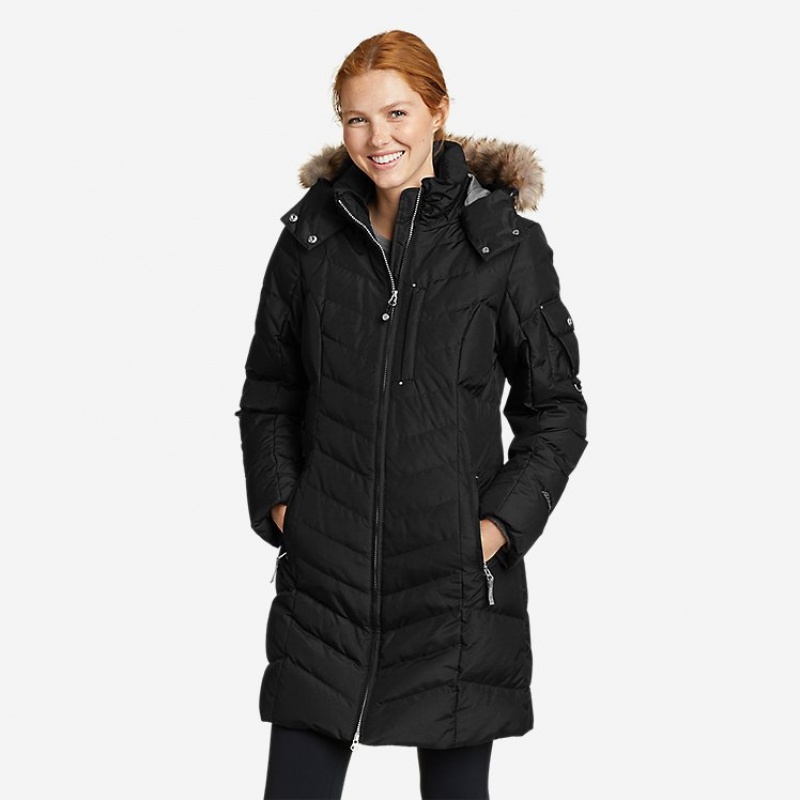 Eddie Bauer Sun Valley Down Parka Damen Schwarz | WHDV-24608