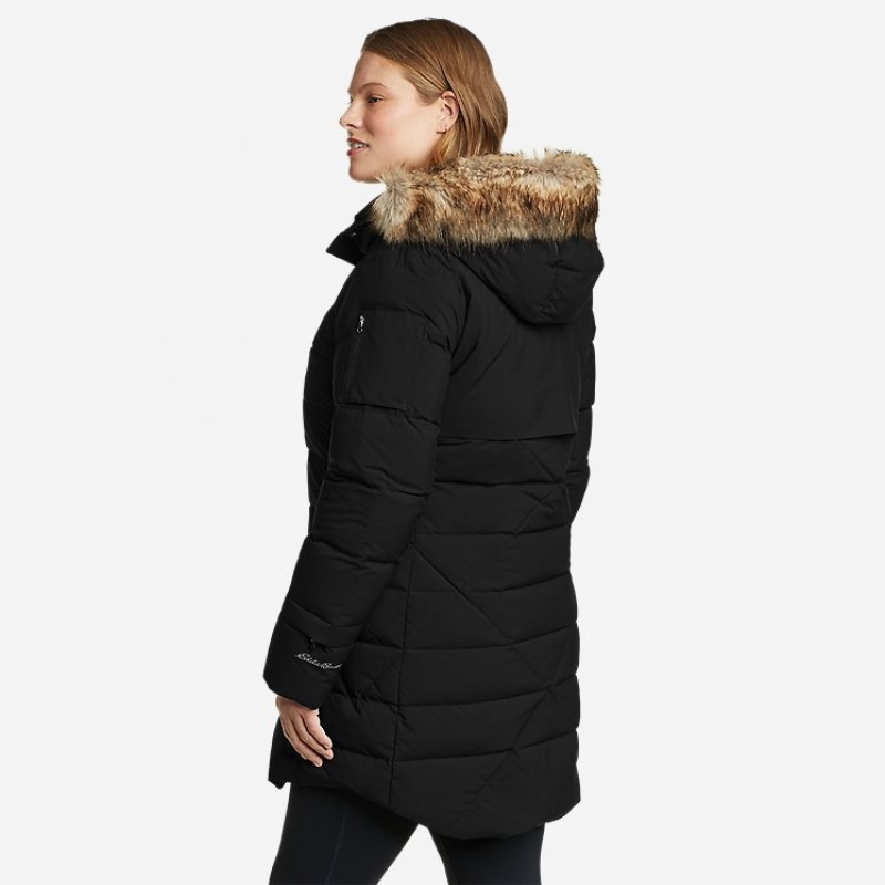 Eddie Bauer Sun Valley Frost Down Parka Damen Schwarz | SUVC-08971