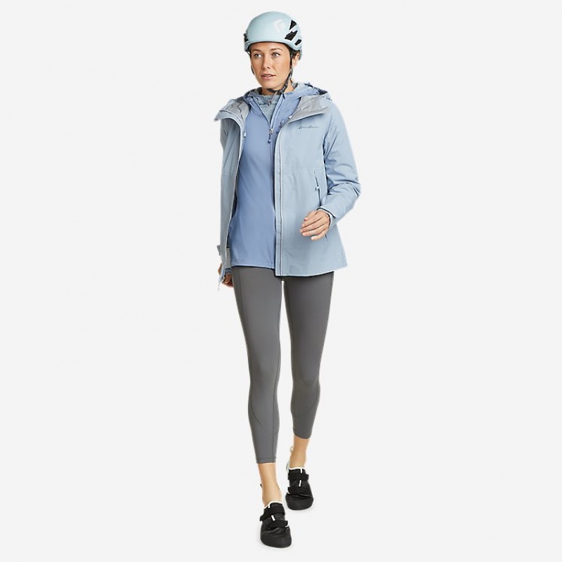 Eddie Bauer Super Sevens Rain Jacken Damen Blau | NJVO-56879