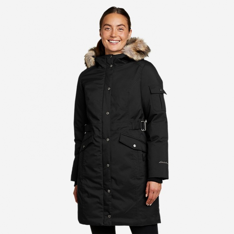 Eddie Bauer Superior Down Stadium Parka Damen Schwarz | SZPD-25793