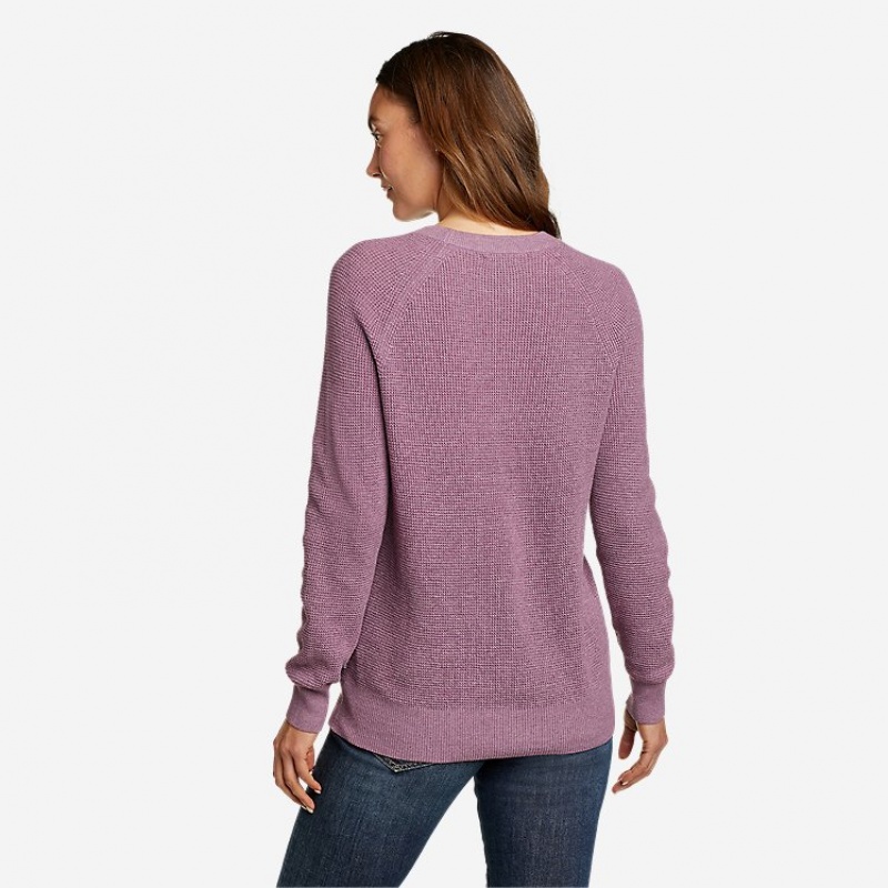 Eddie Bauer Tellus Crewneck Pullover Damen Lila | UONX-87690