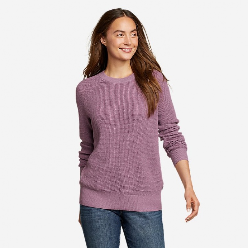 Eddie Bauer Tellus Crewneck Pullover Damen Lila | UONX-87690