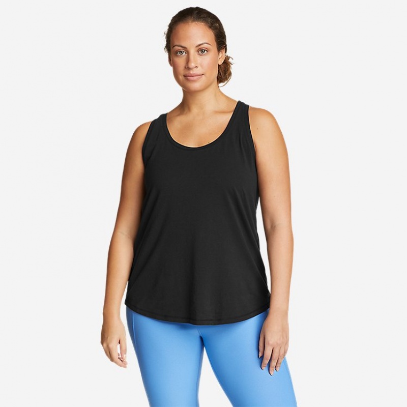 Eddie Bauer Tempo Light Tank Tanktop Damen Schwarz | QYPS-87326