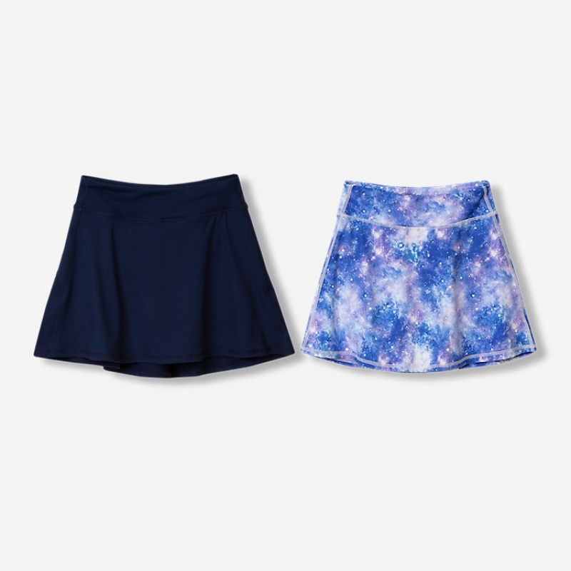 Eddie Bauer Trail Active Skort - Print 2 Rock Mädchen Hellnavy | PSJB-07458