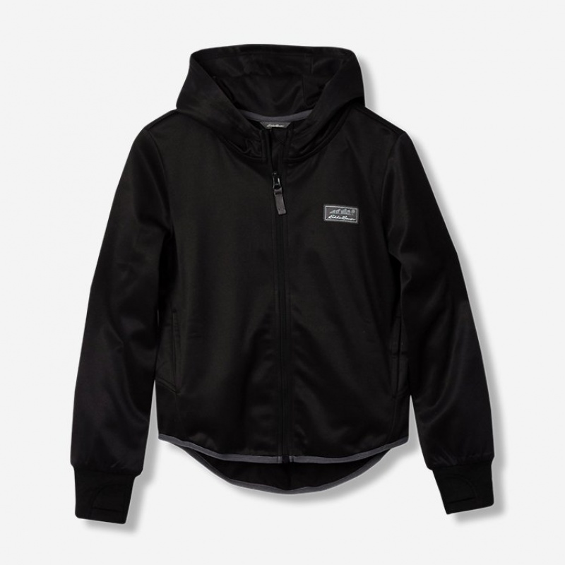 Eddie Bauer Trail Active - Solid Hoodie Mädchen Schwarz | YSQN-47089