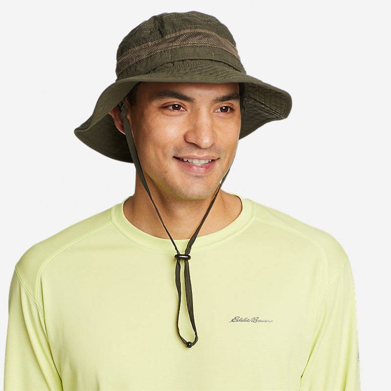 Eddie Bauer UPF Vented Boonie Hüte Herren Hellkhaki | PAIU-69257