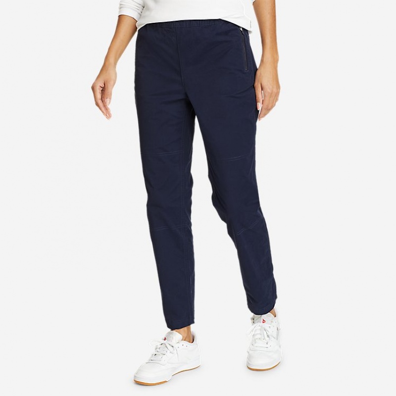 Eddie Bauer Voyager Chino Pull-On Hose Damen Blau | FBAP-85391