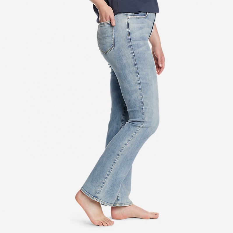 Eddie Bauer Voyager High-Rise Boot-Cut - Curvy Jeans Damen Blau | NYCO-14026